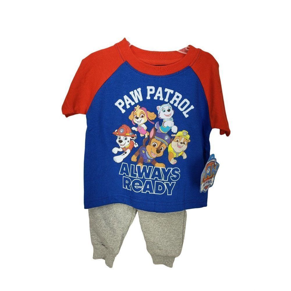 Nickelodeon Paw Patrol ALWAYS READY blue red gray jogger‎ set 12 months boys